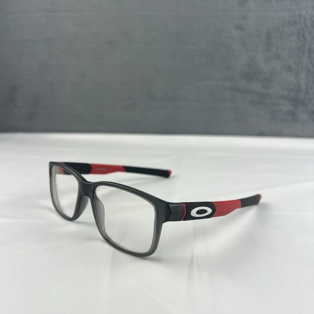Oakley OY8007 0250 Field Day Youth Glasses Satin Grey Smoke Red 50-15-128 FRAMES
